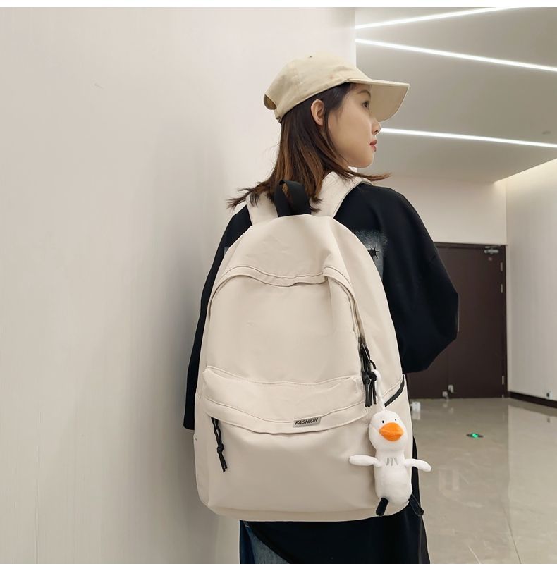Men's Backpack Simple Large Capacity Travel Backpack Women's Casual Japanese Style Middle School High School College Student School Bag