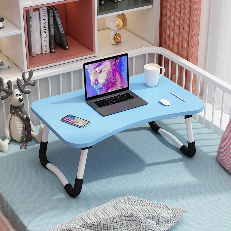 Escritorio de cama plegable mesa de computadora dormitorio dormitorio dormitorio estudio casero pequeña mesa de madera sólida