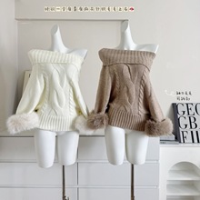 2025实拍秋冬季新款高领羊毛混纺麻花针织上衣毛衣女