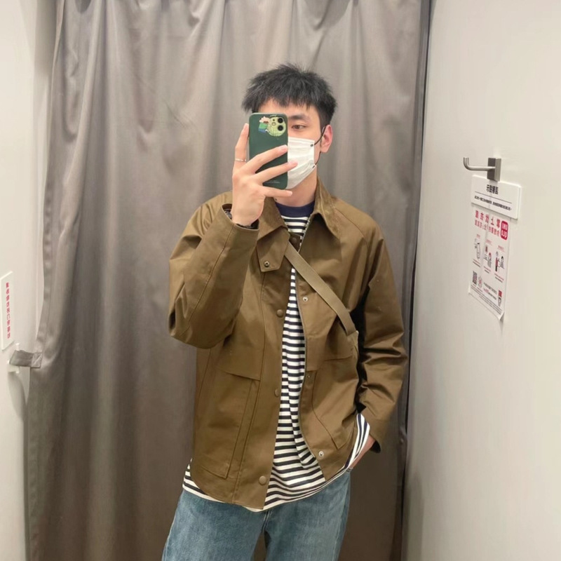 Fitting Autum Men's and Women's British Style Casual Jacket Loose Jacket High-End Design 459592