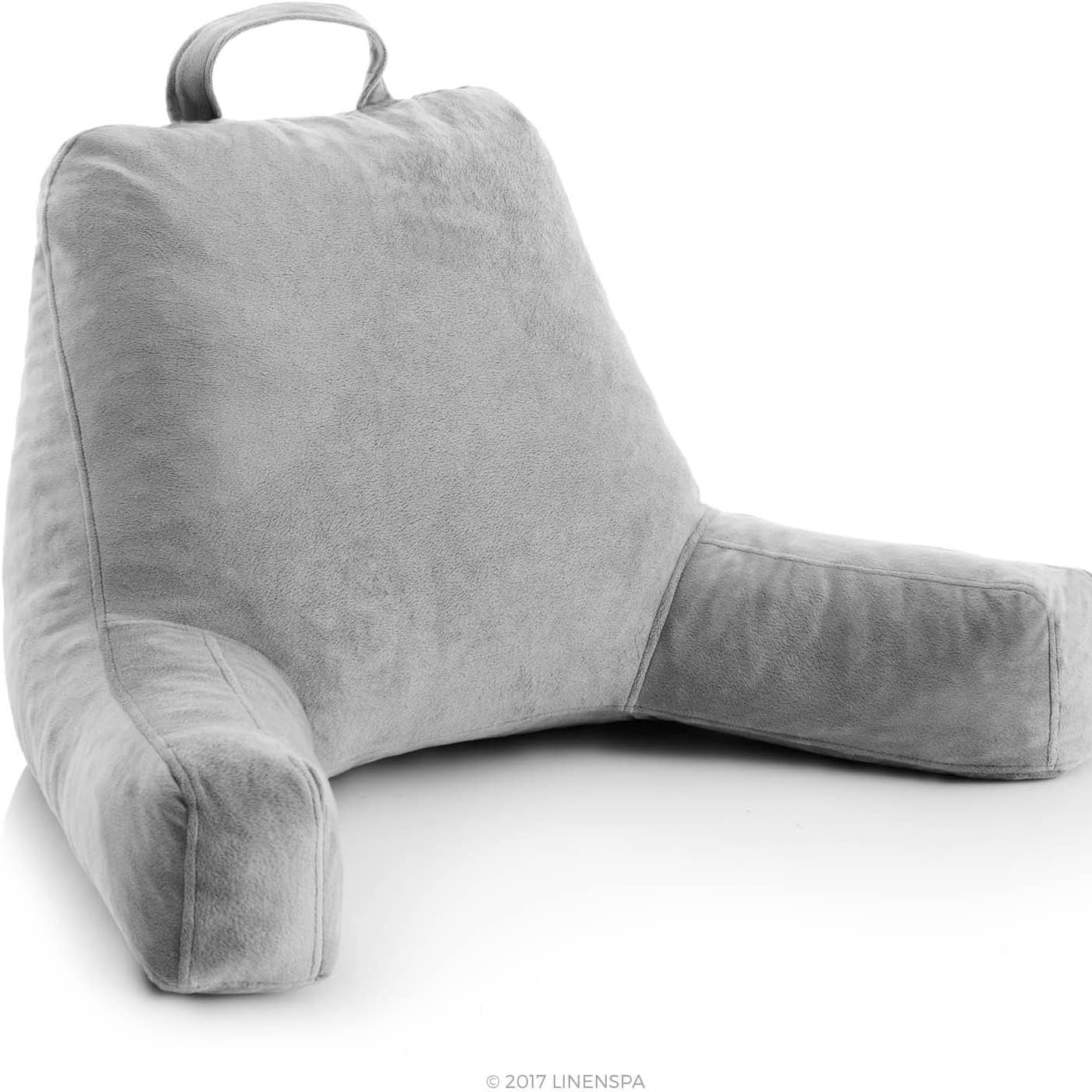 Memory Foam Pillow with Armrests, Reading Pillow, Lumbar Support for Pregnant Women, Lazy Sofa Backrest with Removable and Washable Liner