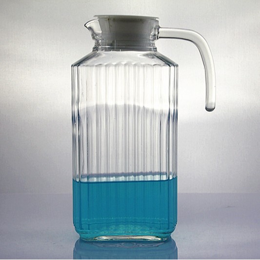 Botella de agua fría de vidrio tira conjunto de agua hervidor de agua con tapa hervidor de agua 1L ventas directas de la fábrica en stock suministro