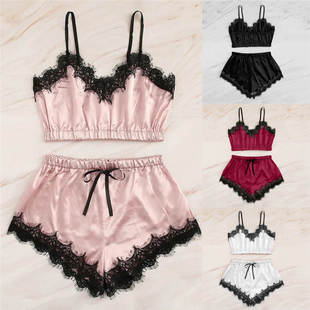 Manufacturers Europe and the United States cross-border sexy lace sexy underwear suspenders three-point chest lace underwear set Ladies