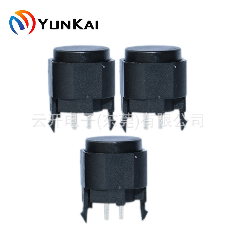黑色按钮开关C&K替代 K12PBK按键 2-20N力度 超声波用按键开关