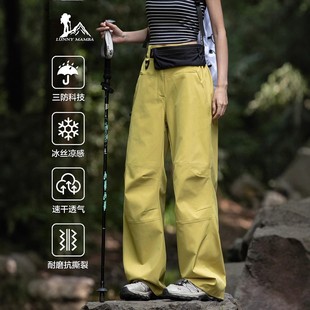 Big Brand Women's Summer Thin Cargo Pants Waterproof Quick-Dry Hiking Mountaineering Pants Outdoor Windproof Sports Pants