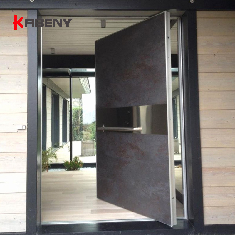 Wood grain stone grain cast aluminum door off-axis door courtyard villa entrance door European American entrance door beautiful door