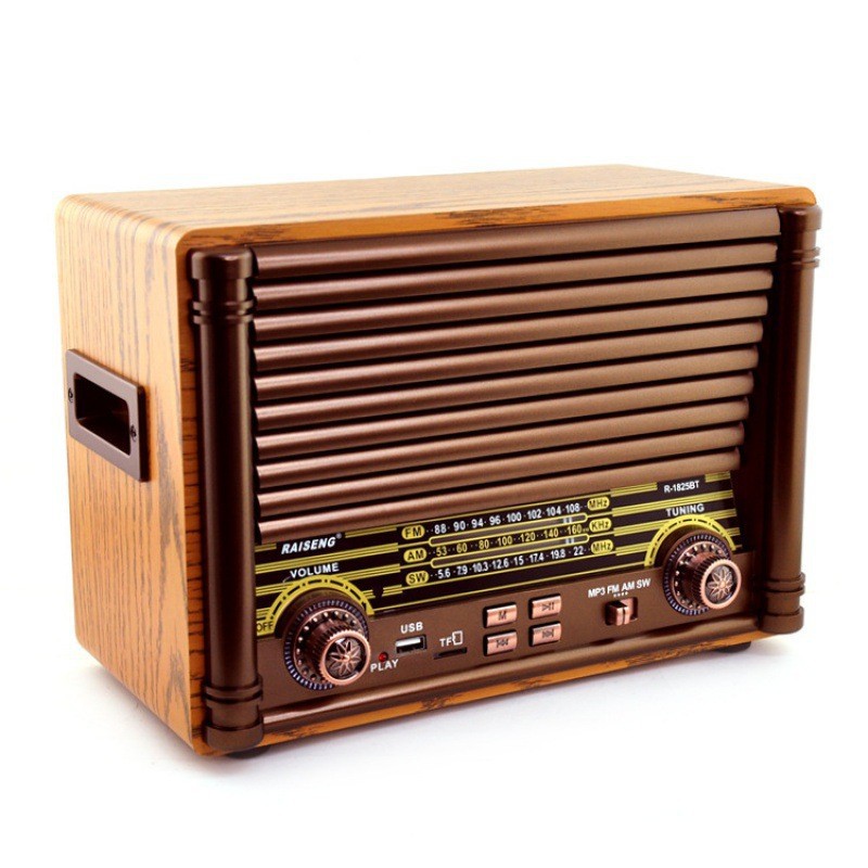 공장 도매 R-1825BT 레트로 오디오 FM/AM/SW 3 밴드 블루투스 큰 오디오 서브 우퍼 라디오