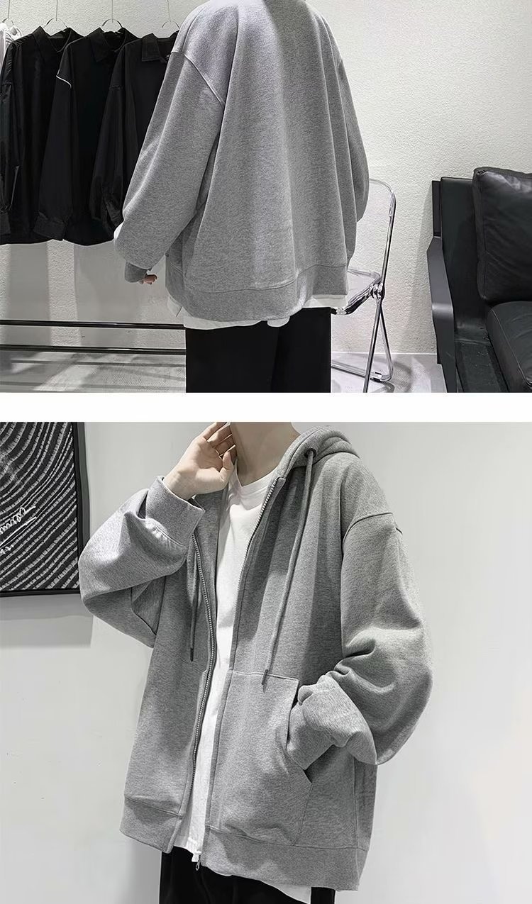 Herren-Kapuzenpullover im Ausverkauf, Frühling, Herbst, Winter, Samt, locker, vielseitig, Freizeitkleidung_voghion.com