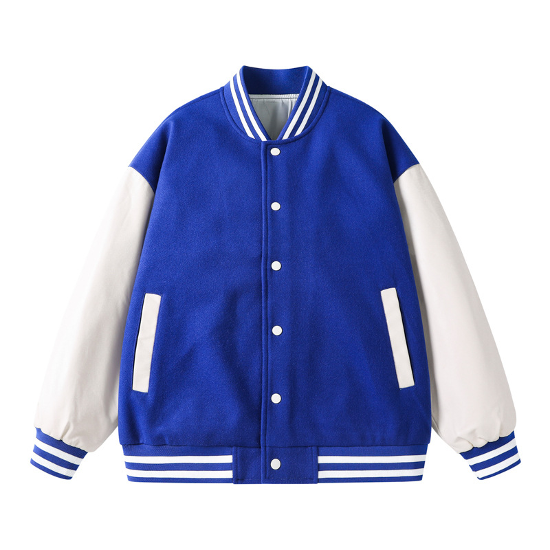 Chaqueta de bomber estadounidense transfronteriza de alta gama chaqueta casual jacket otoño e invierno manga PU marca de moda chaqueta de uniforme de béisbol personalización masculina image 8