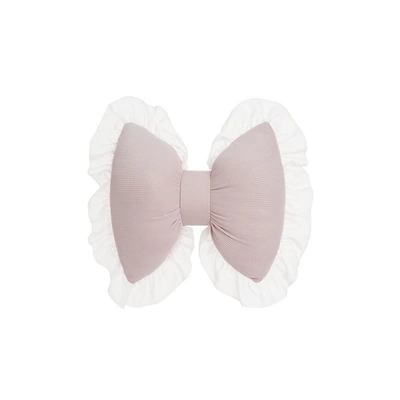 Lace edge butterfly car headrest waist support four seasons universal creative car pillow comfortable breathable car neck pillow (Headrest) - waffle-pink-headrest-lace
