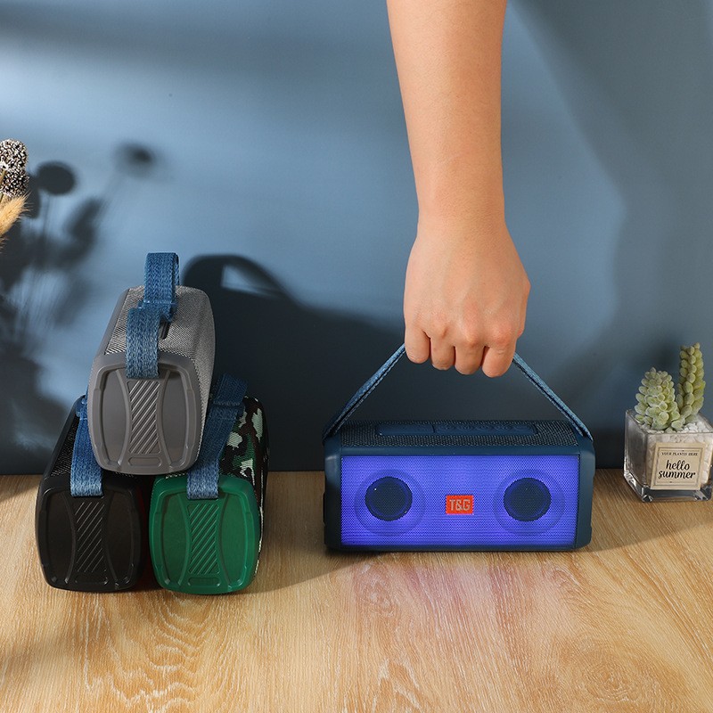 Nuevo TG345 altavoz bluetooth portátil LED al aire libre luz de color brillante tarjeta de radio de recolección de pago transmisión de sonido bluetooth