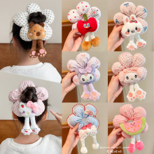 库洛米花朵大肠屁股发圈儿童可爱头花女童扎丸子头皮筋发绳头饰