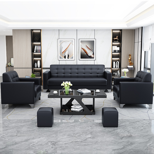 G3YN Office Sofa Business Reception Modern Minimalist Guest Single Three-Person Position Office Sofa Tea Table Set