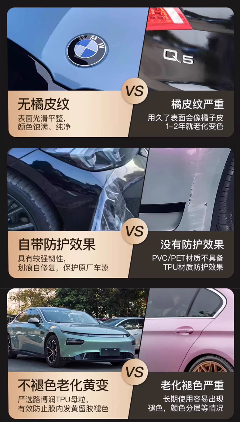 Imported Shell Powder from the Source Factory, Car Wrap Self-Healing Ppf Color-Changing Car Film, Tpu Film in Full Roll