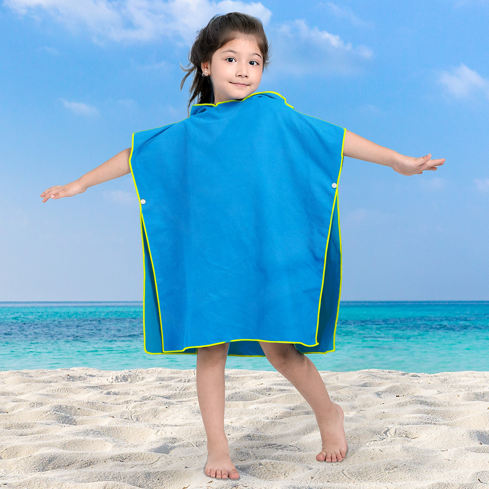 Capa para niños de terciopelo de doble cara de color sólido color celulosa ultrafina color natación cambio de ropa capa absorbente venta directa multicolor opcional