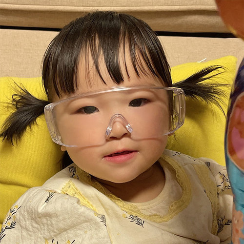 New children's protective glasses anti-splash anti-droplet glasses student blinds transparent anti-fog goggles