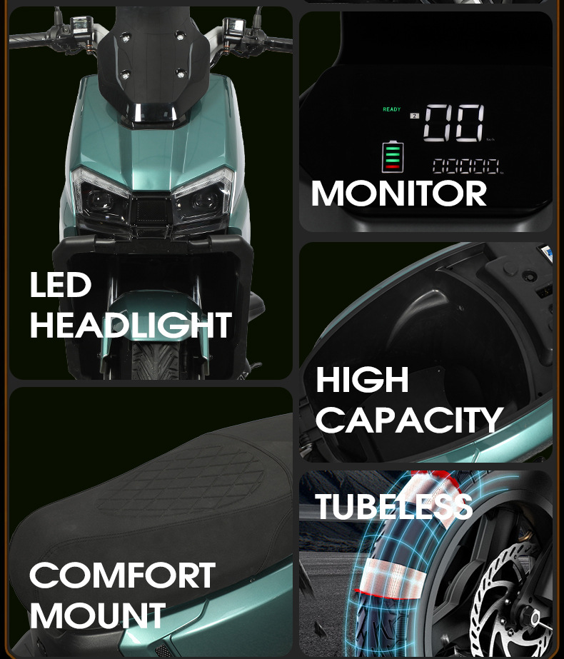26 New Models of High-Speed Electric Motorcycles with 72V High Power, Lithium Battery Long-Distance Electric Bikes for Export