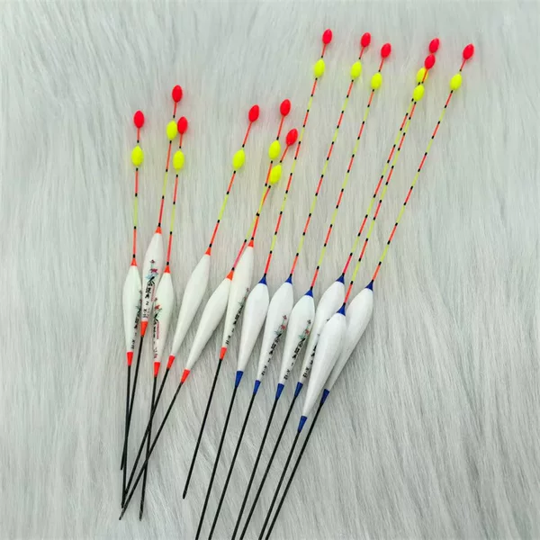 Traditional Fishing Float Shallow Water Fish Float Bold Eye-Catching Short Tail Crucian Carp Float Vertical Float Label Set Ice Fishing Wild Fishing Float
