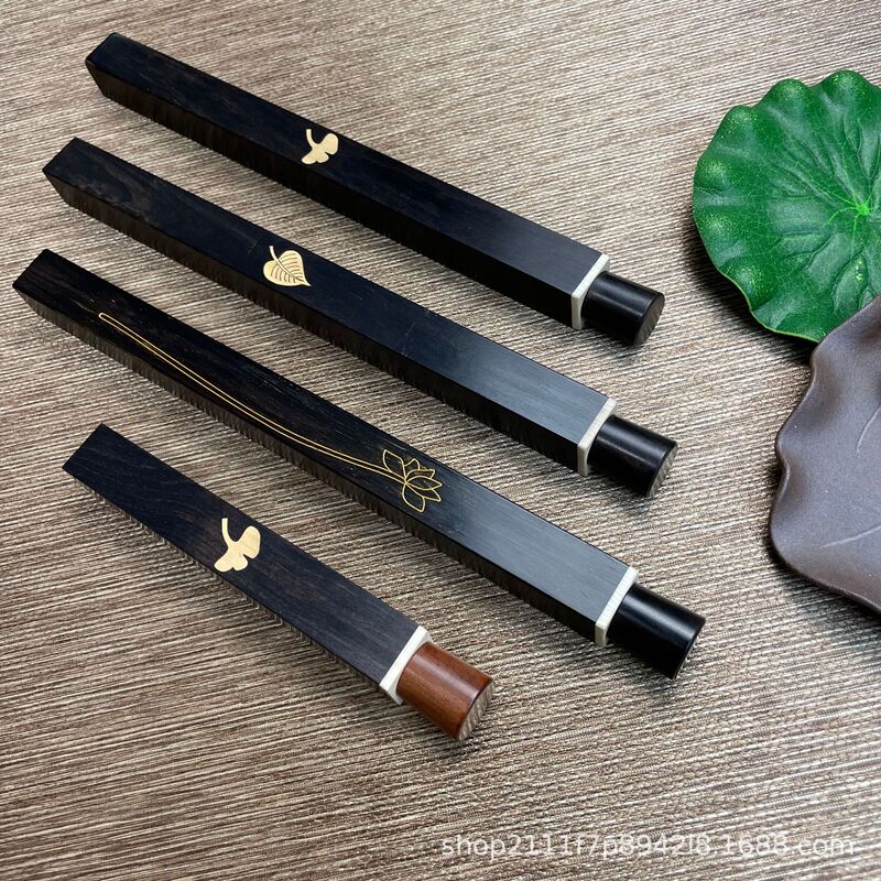 Violet sandalwood square incense tube sandalwood thread incense tube mahogany incense insert Ebony anti-tooth incense insert non-acid incense burner ornaments