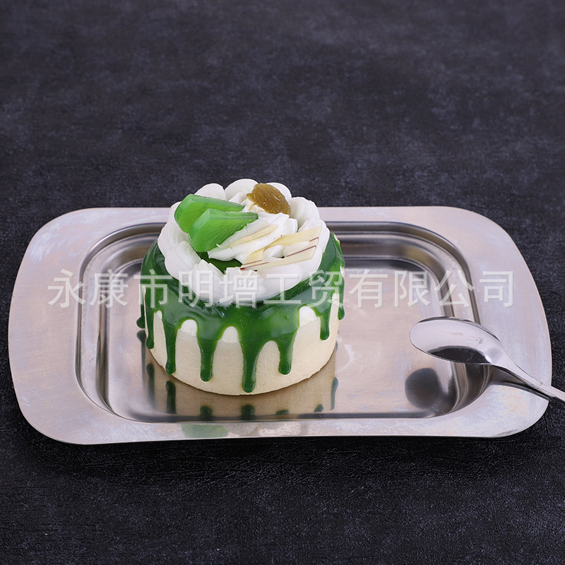 Caja de mantequilla de acero inoxidable especial transfronterizo restaurante Caja de mantequilla plato de merienda caja de queso Placa de aislamiento crujiente