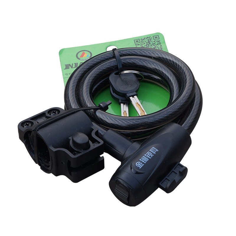 Golden Trump 588D cerradura de la bicicleta antirrobo barra de bloqueo 1,2 m alambre de acero cerradura de la bicicleta de bloqueo de la bicicleta de montaña anillo de bloqueo