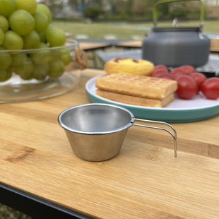 Outdoor camping salad bowl mini salad Cup 304 stainless steel water Cup picnic small wine cup mini coffee cup