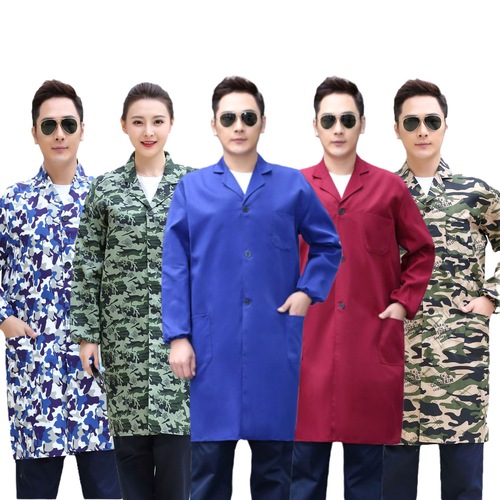Men's and women's long blue coat work clothes long-sleeved handling work dust-proof labor protection clothing work clothes wholesale factory coveralls