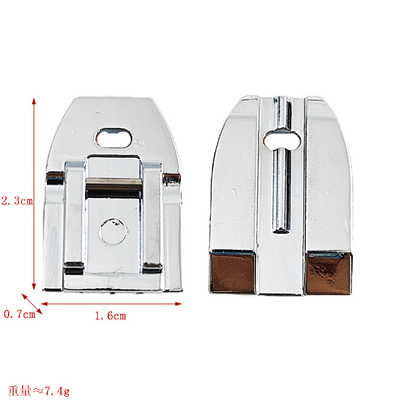 Accesorios para máquina de coser eléctrica multifuncional para el hogar, prensatelas para cremallera invisible, prensatelas para cremallera superior 7306A