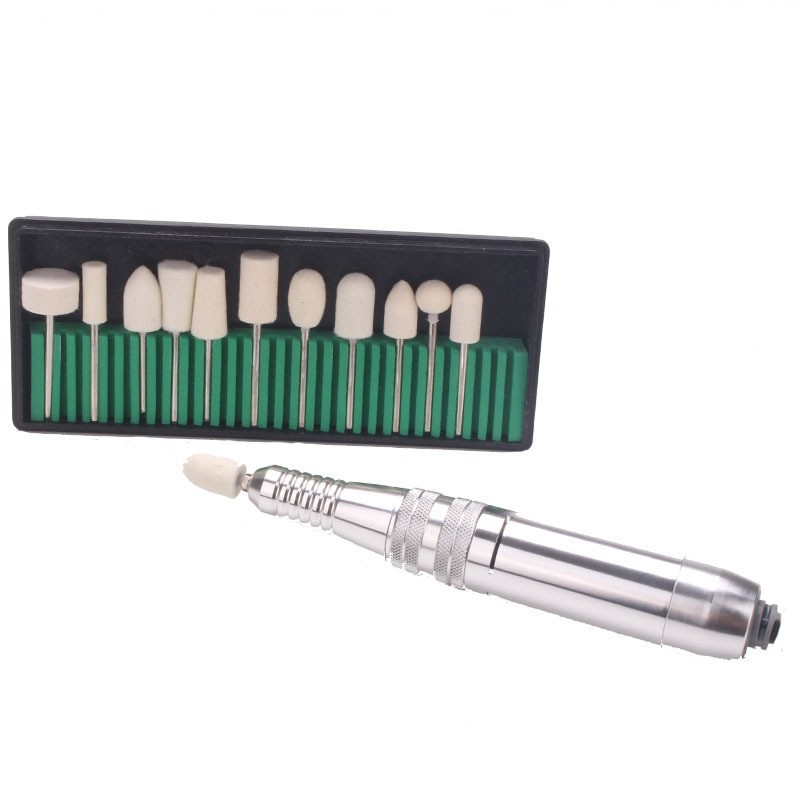 12 Unids pulido de lana de molienda cabeza Reparación de uñas máquina de pulir eléctrica de lana de molienda cabeza de reemplazo de la superficie del clavo de la cabeza de manicura