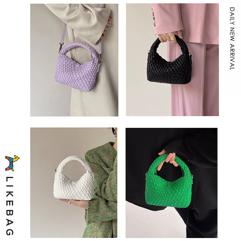 Nueva Bolsa de moda transfronteriza versión de alta calidad de bolsos de almuerzo tejidos a mano bolso de alta costura bolso de mujer de un hombro