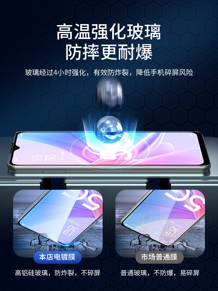 Suitable for Oppoa58 Tempered Film A58Oppo Mobile Phone Film Oppophj110 Full Screen Hd Oppoa58X Screen
