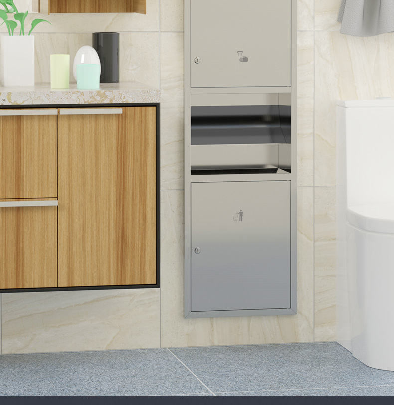 304不锈钢嵌入式纸巾架