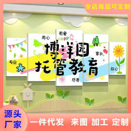 托管班级文化幼儿园墙面装饰中心机构环创主题成品布置大厅形象贴