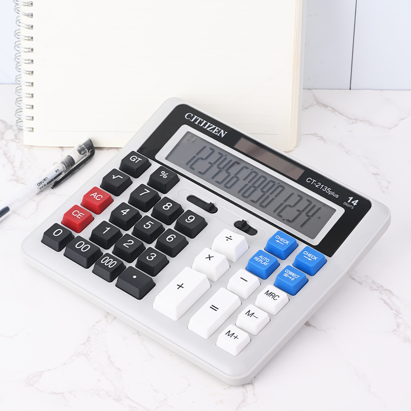 Fuente de fábrica calculadora Botón de computadora LSD fuente de alimentación dual computadora de pantalla grande suministros financieros al por mayor