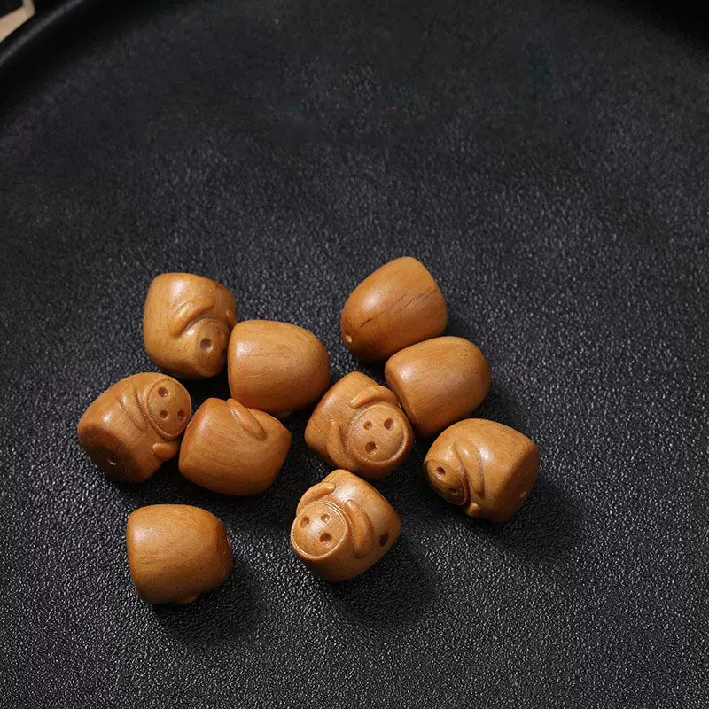 檀香木动漫人物绿檀紫檀卡通文玩diy手串手链项链串珠配饰配件