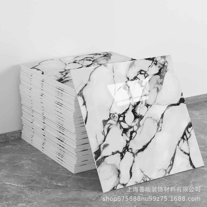 跨境出口批发30*30cm 仿瓷砖大理石纹自粘墙壁纸护墙板铝塑板贴纸|undefined