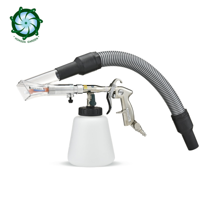 供应多功能汽车清洗枪 龙卷风车顶内饰清洗机 可拆吹吸尘清洗工具