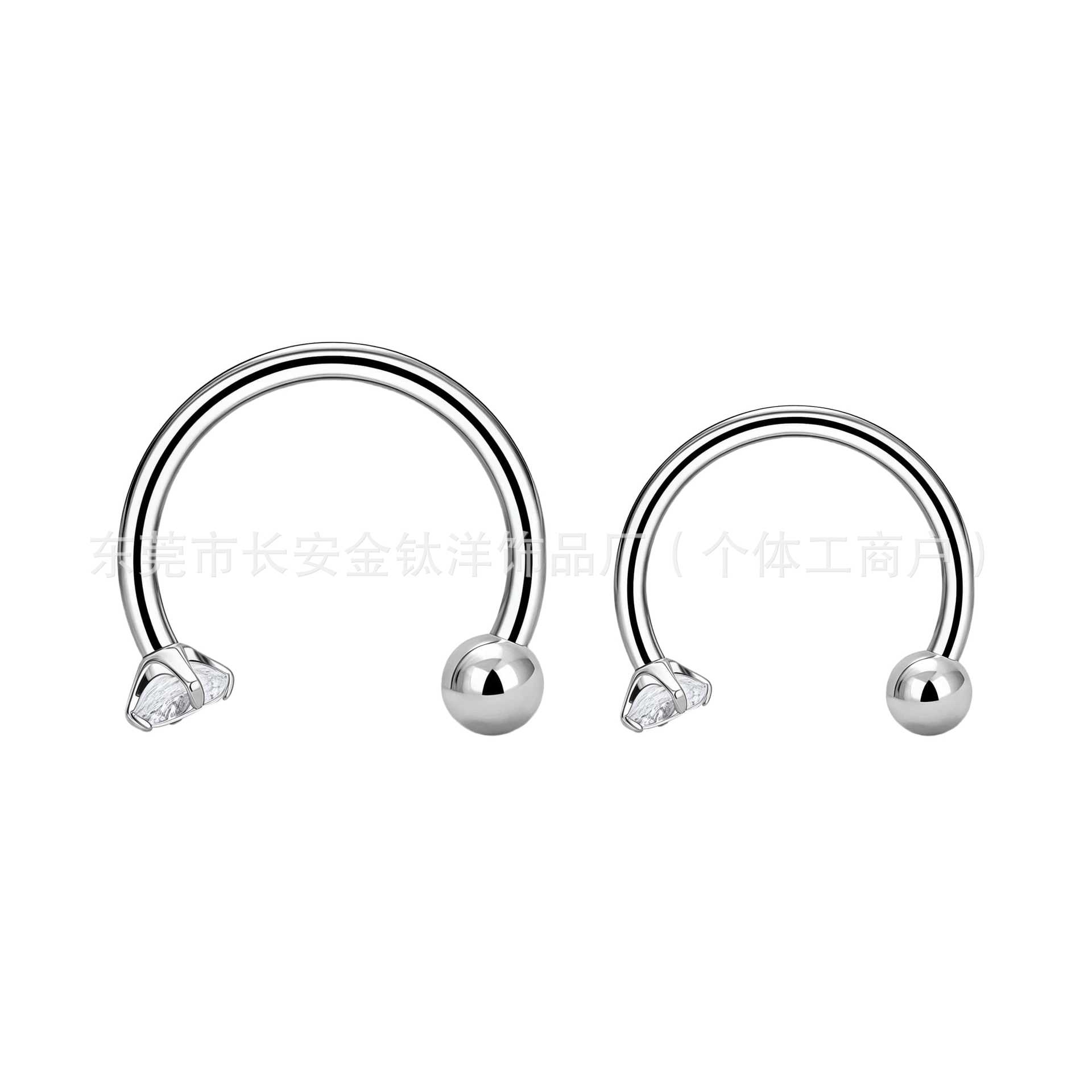 Pointed titanium steel lip stud product view