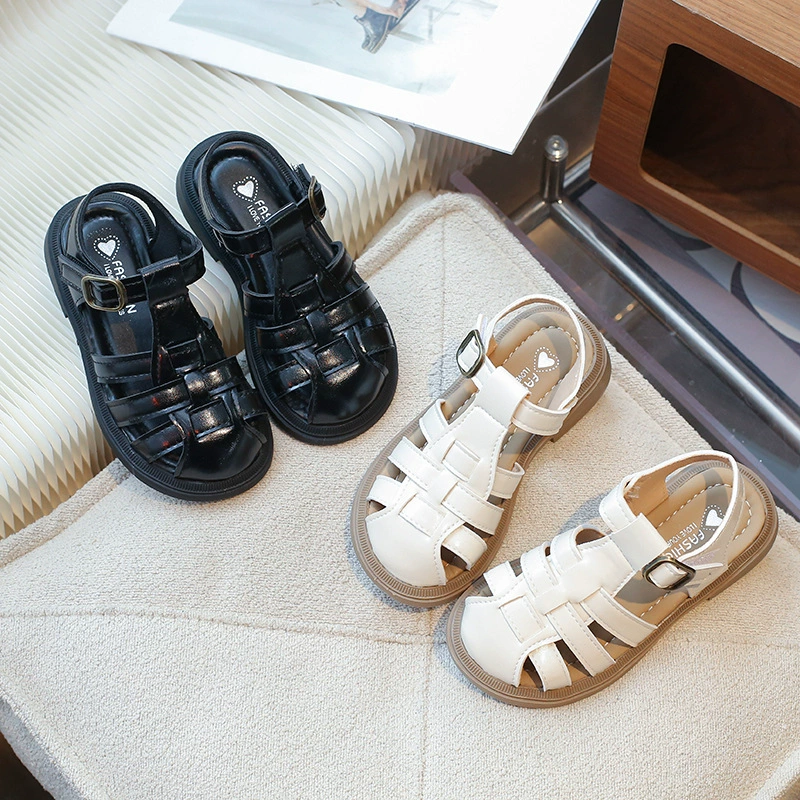 Минималистские римские туфли для девочек 2024 лето новый иностранный газ