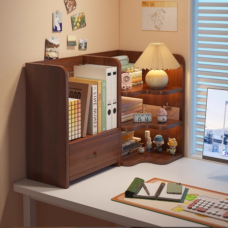 Desktop Bookshelf Corner Storage Rack Office Desk Storage Rack Home Desk Corner Storage Cabinet Simple Makeup Rack