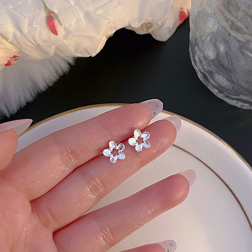 S925 Silver Small Stud Earrings for Women, 2024 New Model, Stylish and High-End Ear Bone Stud Earrings