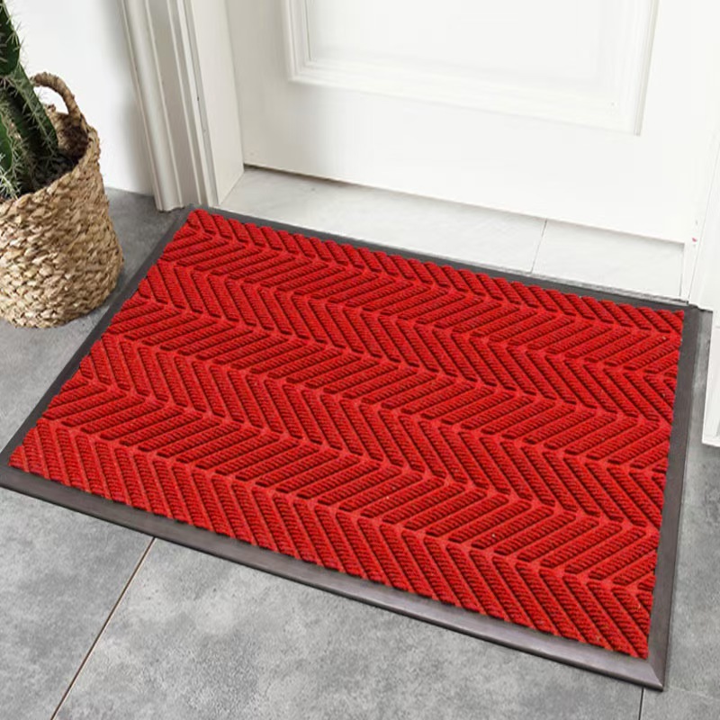 타이어 패턴 맞춤형 와이드 버건디 [업그레이드된 PVC 미끄럼 방지 바닥]