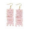 Acrylic fashionable trend retro earrings hip-hop style with letters, European style