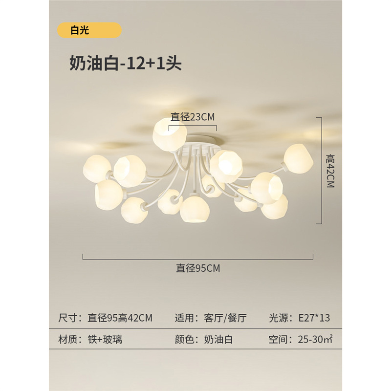 풀 스펙트럼·눈 보호-크림 화이트-13헤드-3색 조광 20W/헤드