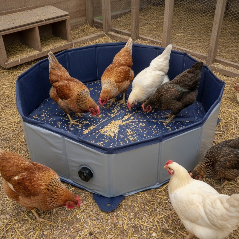 New cross-border Amazon poultry pet bathtub, chicken feeding and drinking bowl, pet water and bathing tub, chicken coop