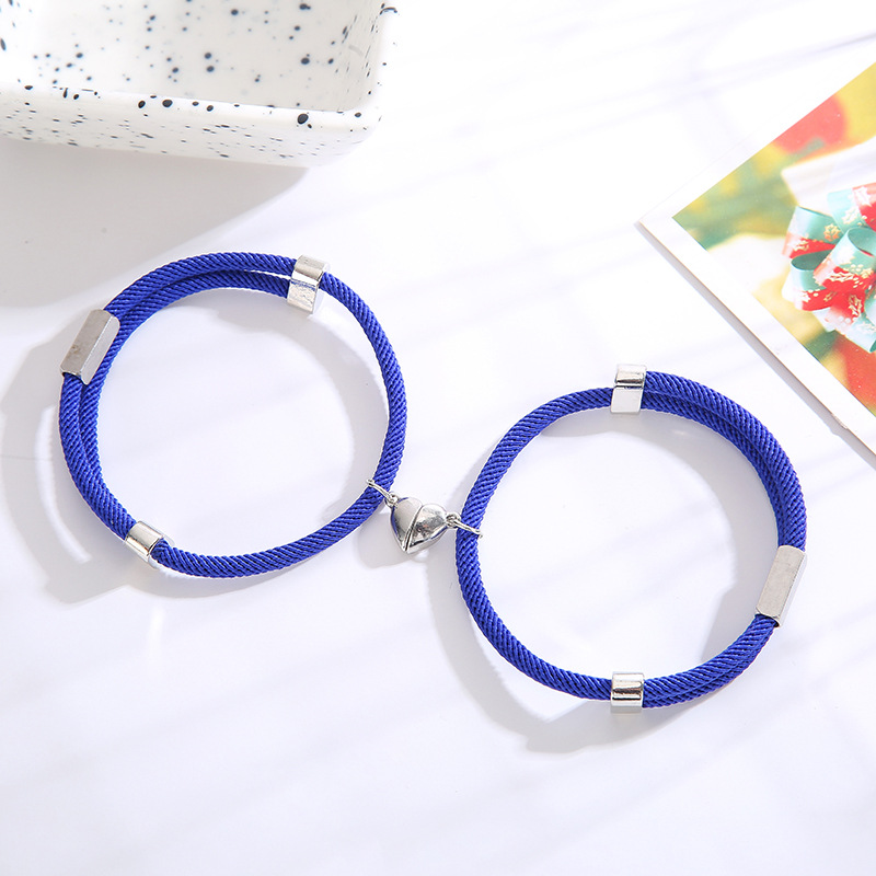 Nihaojewelry wholesale jewelry new stainless steel lettering alloy heart magnet bracelets