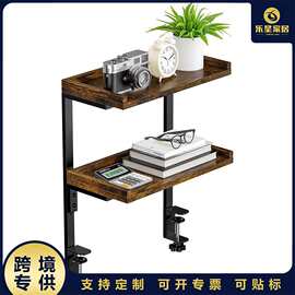 1跨境新款桌面置物架复古风安装简易多用途桌上摆物架空间增加架