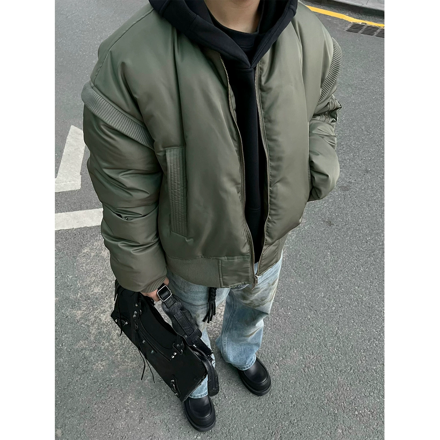 MADEEXTREME американский ретро хлопчатобумажный костюм женский осенне-зимний съемный летающий куртка утолщенный куртка мужской