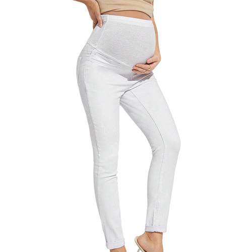 European and American Maternity Jeans—Autumn/Winter High-Waisted, Butt-Lifting, Stretchy Maternity Pants—Bestselling Postpartum Wear