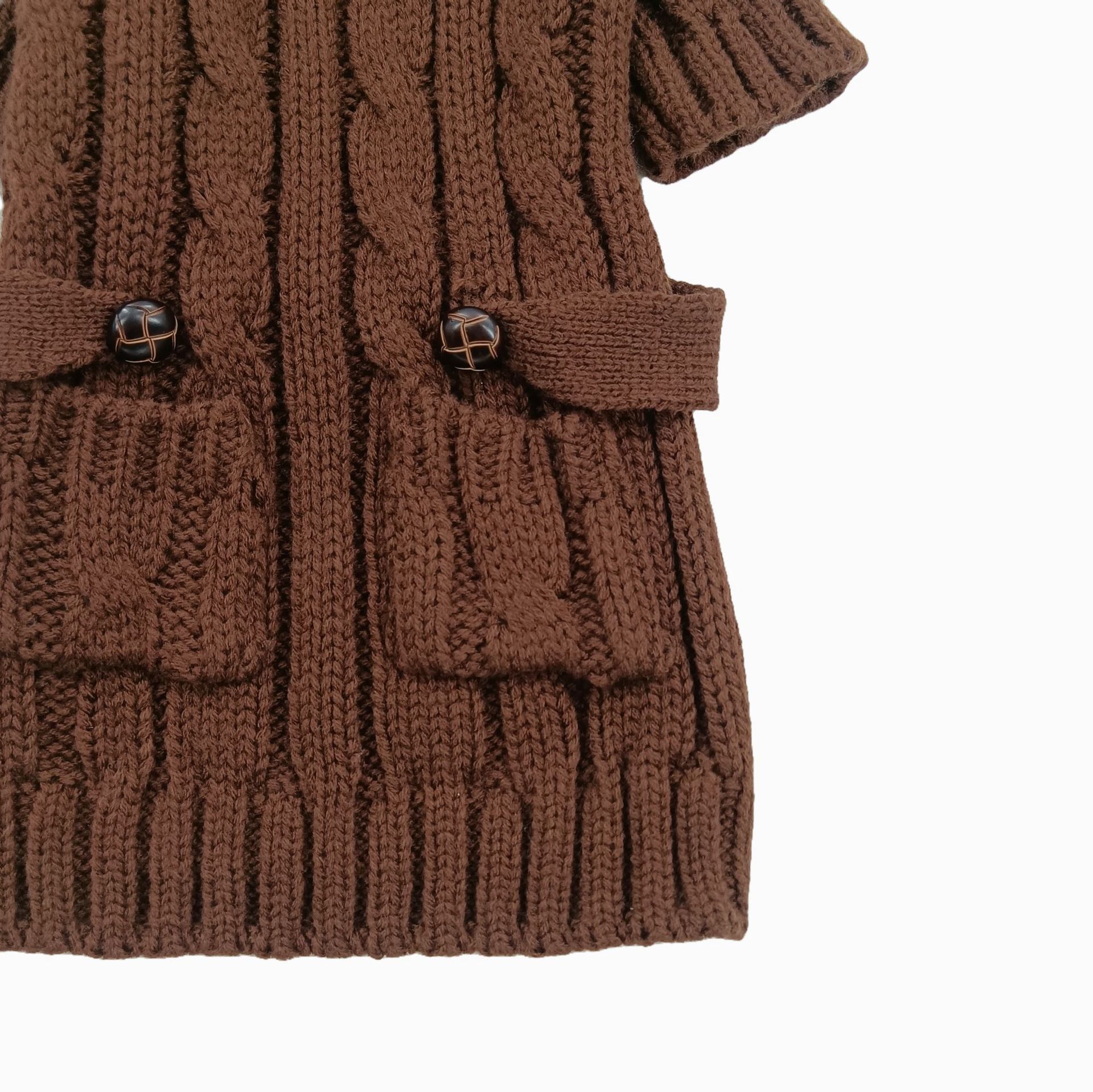 Efterår og vinter strikket sweater til kæledyr, blød akryl og behagelig to-benet sweater, moderigtig lommedekoration, multi-farve tilgængelig